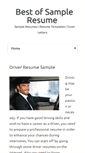Mobile Screenshot of bestofsampleresume.com